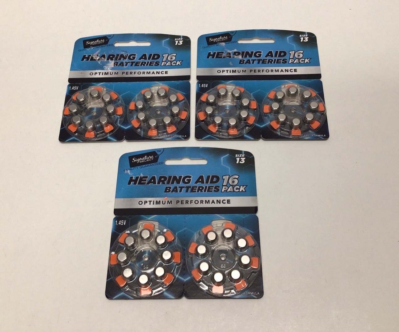 3 Packs 48Pcs Signature SELECT Batteries Hearing Aid Optimum Performance Size 13