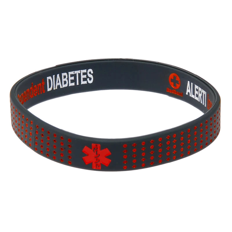 Diabetes Insulin Dependent – Red Dots Reversible Medical Bracelet