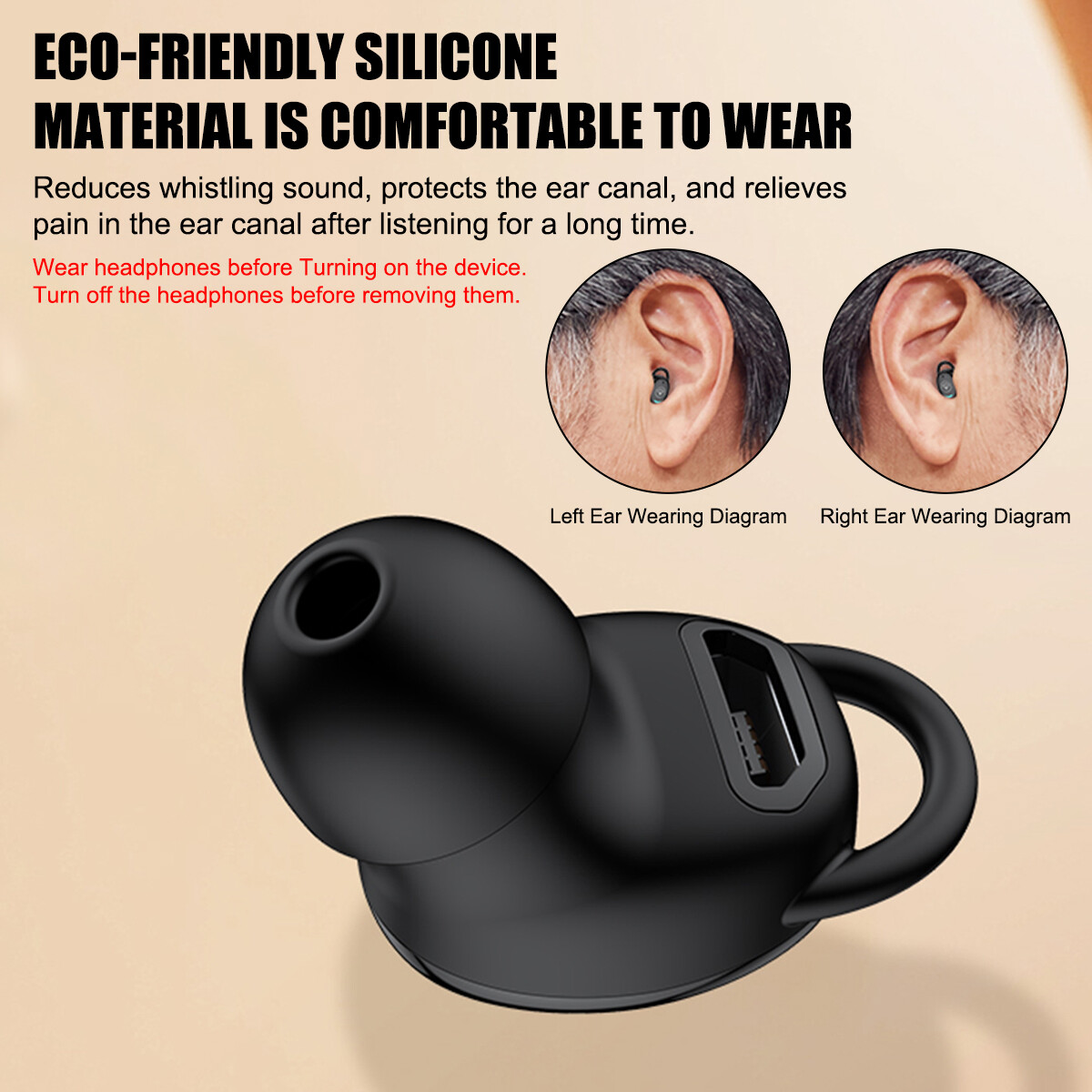 Invisible Mini Bluetooth Headset Voice Auxiliary Hearing Aid Hearing Amplifier