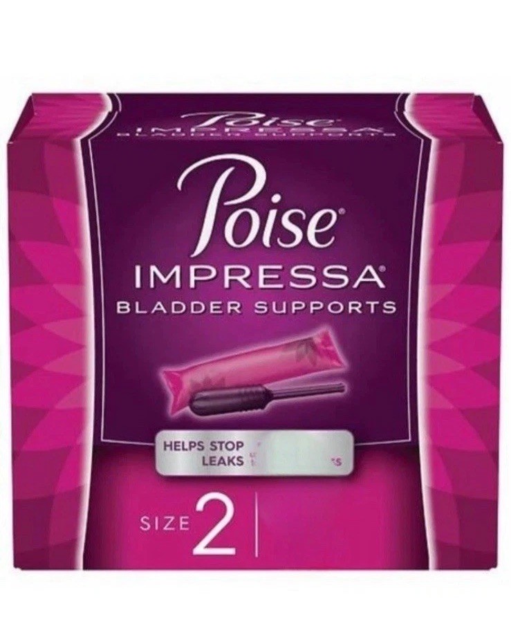 Poise Impressa 8 Count Incontinence Bladder Supports for Bladder Control Size 2