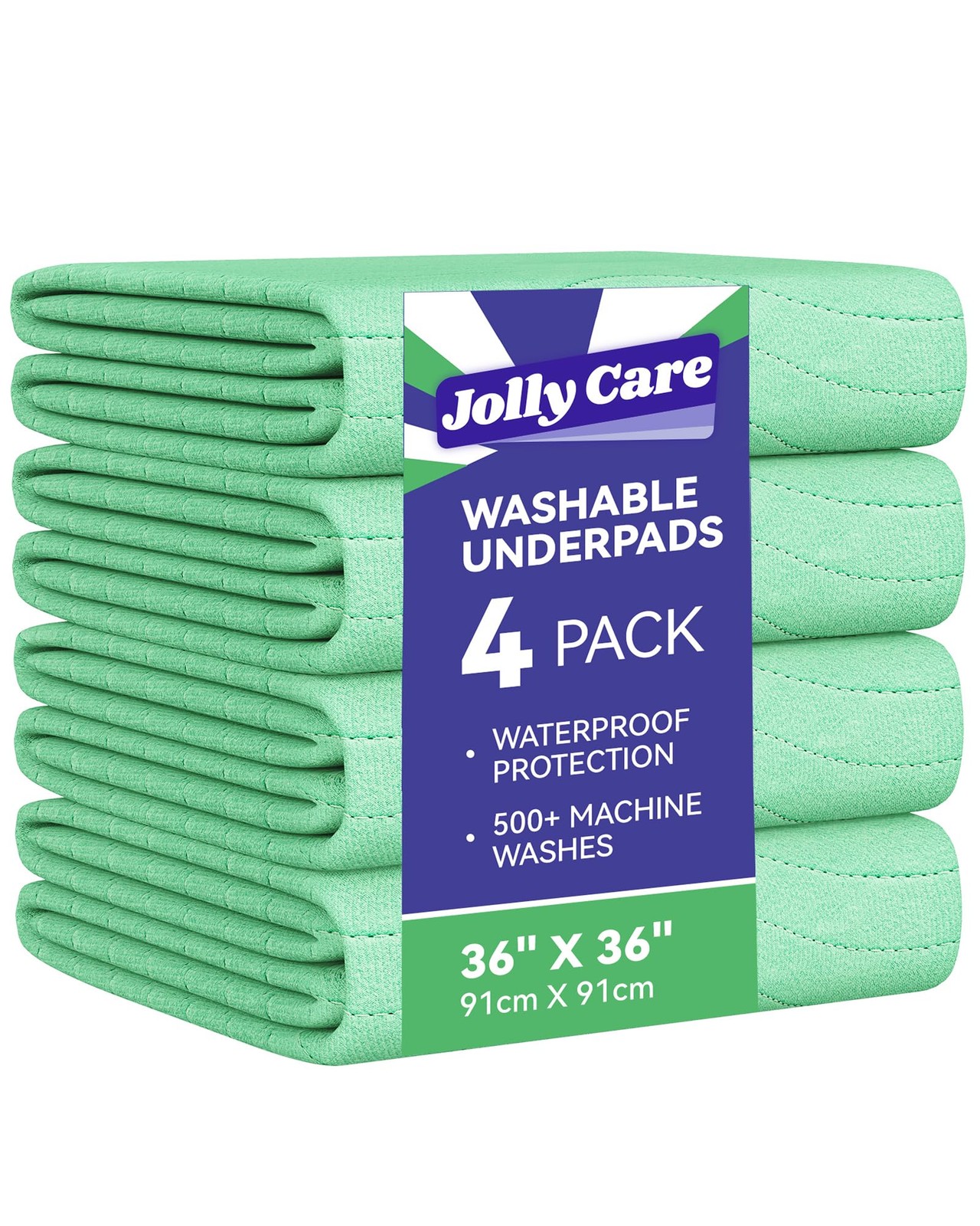 Washable Underpads Waterproof, 4 Pack 36″ x36” Heavy Absorbency Incontinence…