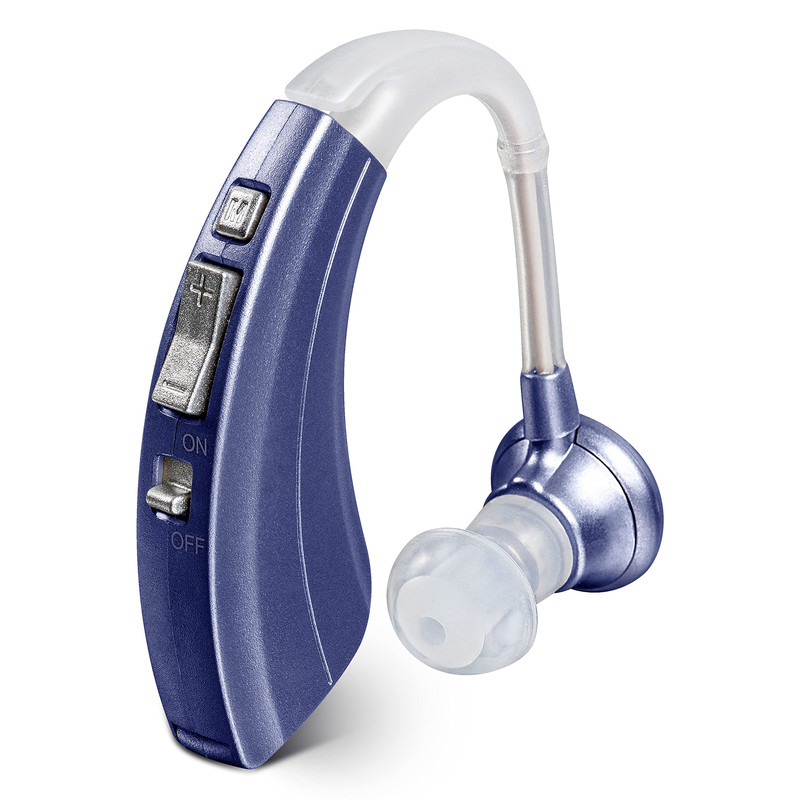 Digital Hearing Amplifier By Britzgo Bha-220. 500Hr Battery Life Modern Blue