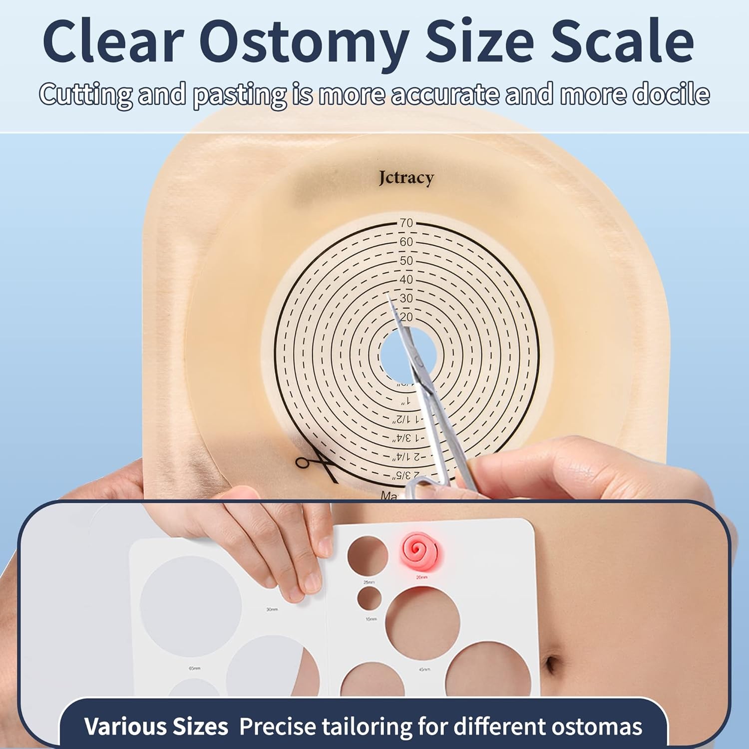 Colostomy Bags One-Piece Ostomy Bags 20mm-70mm Cut to Fit Ostomy Supplies