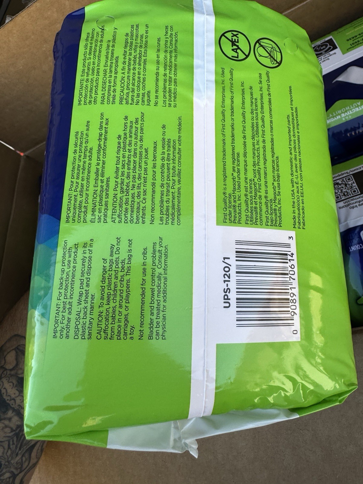 CASE OF 12 UNITS Prevail Total Care Disposable Underpads XL Size 30″ x 30″ 10pk