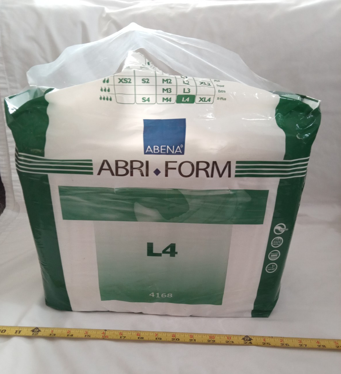 Abena Abri-Form Comfort L-4 Plastic-Backed Briefs – White, L, Pack of 9