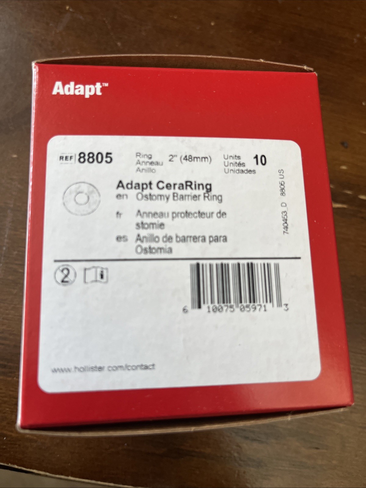 8805 Adapt CeraRing Ostomy Barrier Ring 2″ (48mm), 10 Units