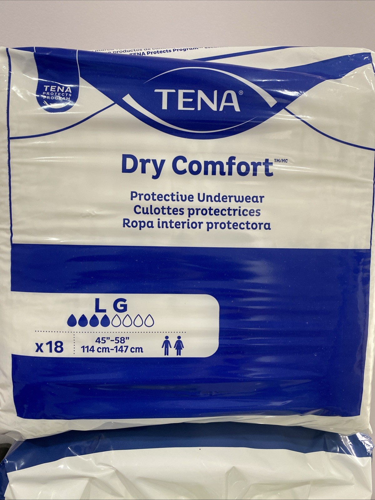 Tena Dry Comfort Adult Protective Underwear – White, Size: Large 45 to 58″ White