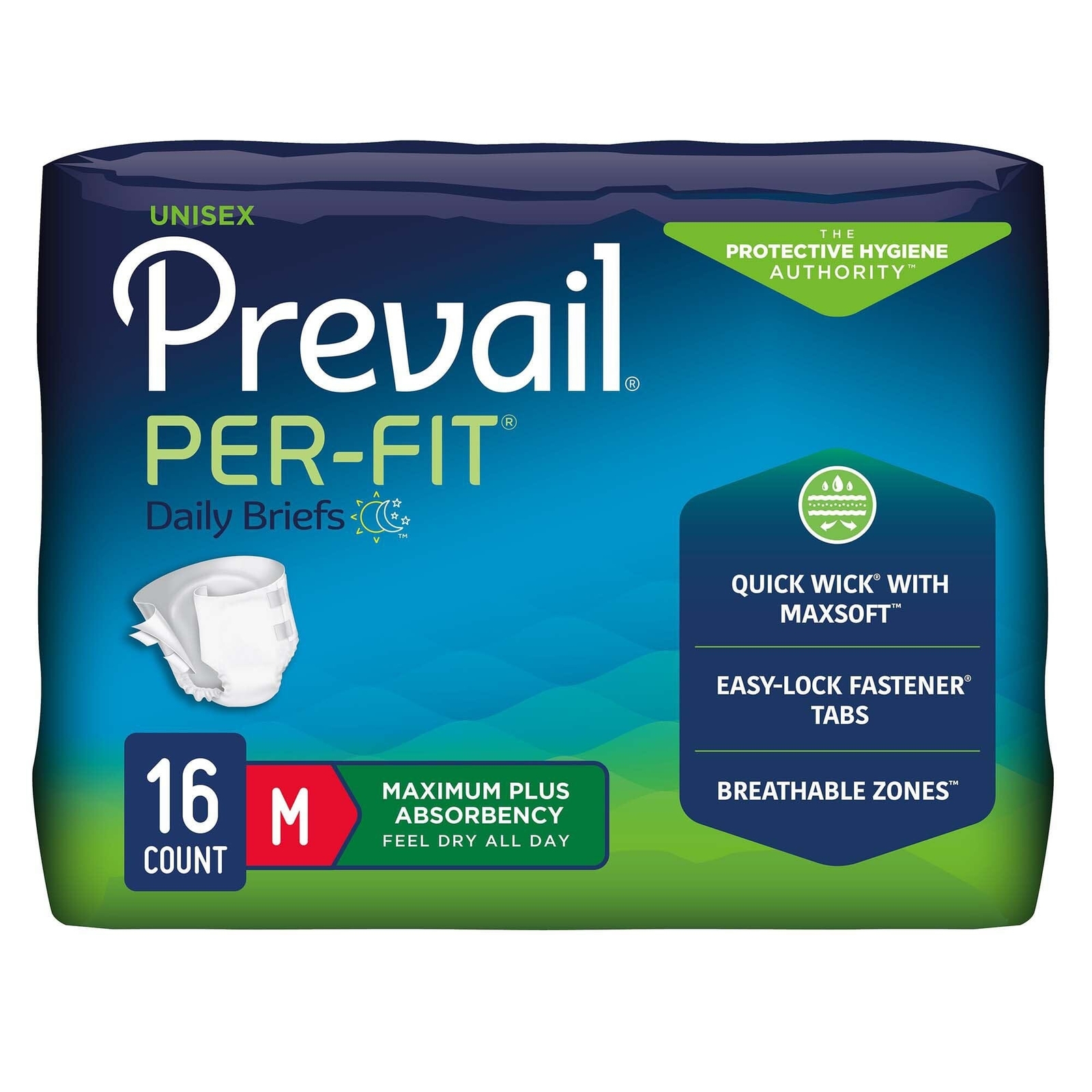 Prevail Per-Fit Unisex Incontinence Briefs Adult Diapers W/ Tabs Max Absorbency