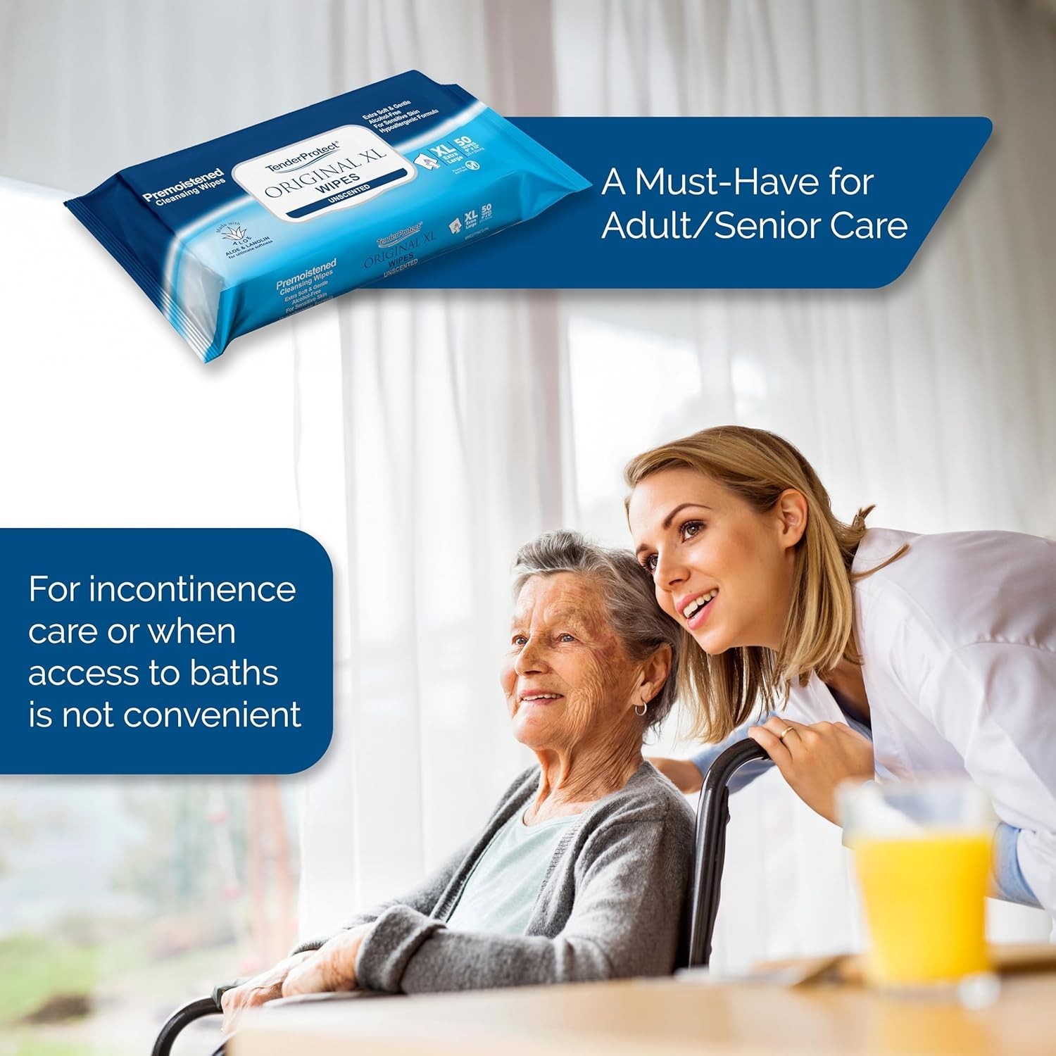 Fragrance-Free Adult Wash Cloths 600 Ct, Alcohol-Free, Soft