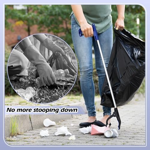 Pcs Grabber Reacher Trash Pickers Bulk 30” Long Elderly Earth Day 10 Blue