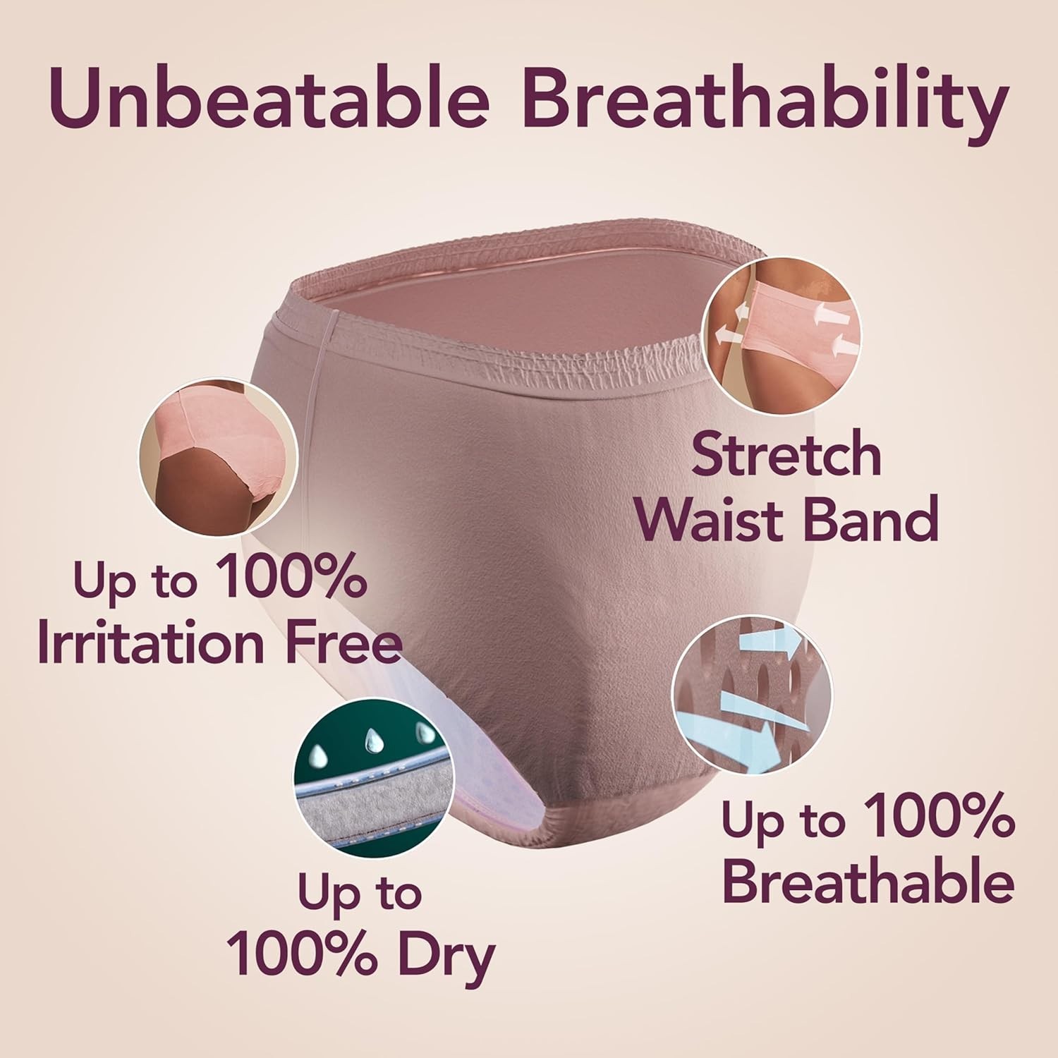 Depend Silhouette Large Adult Diapers for Women, 52 Count – Soft & Comfortable