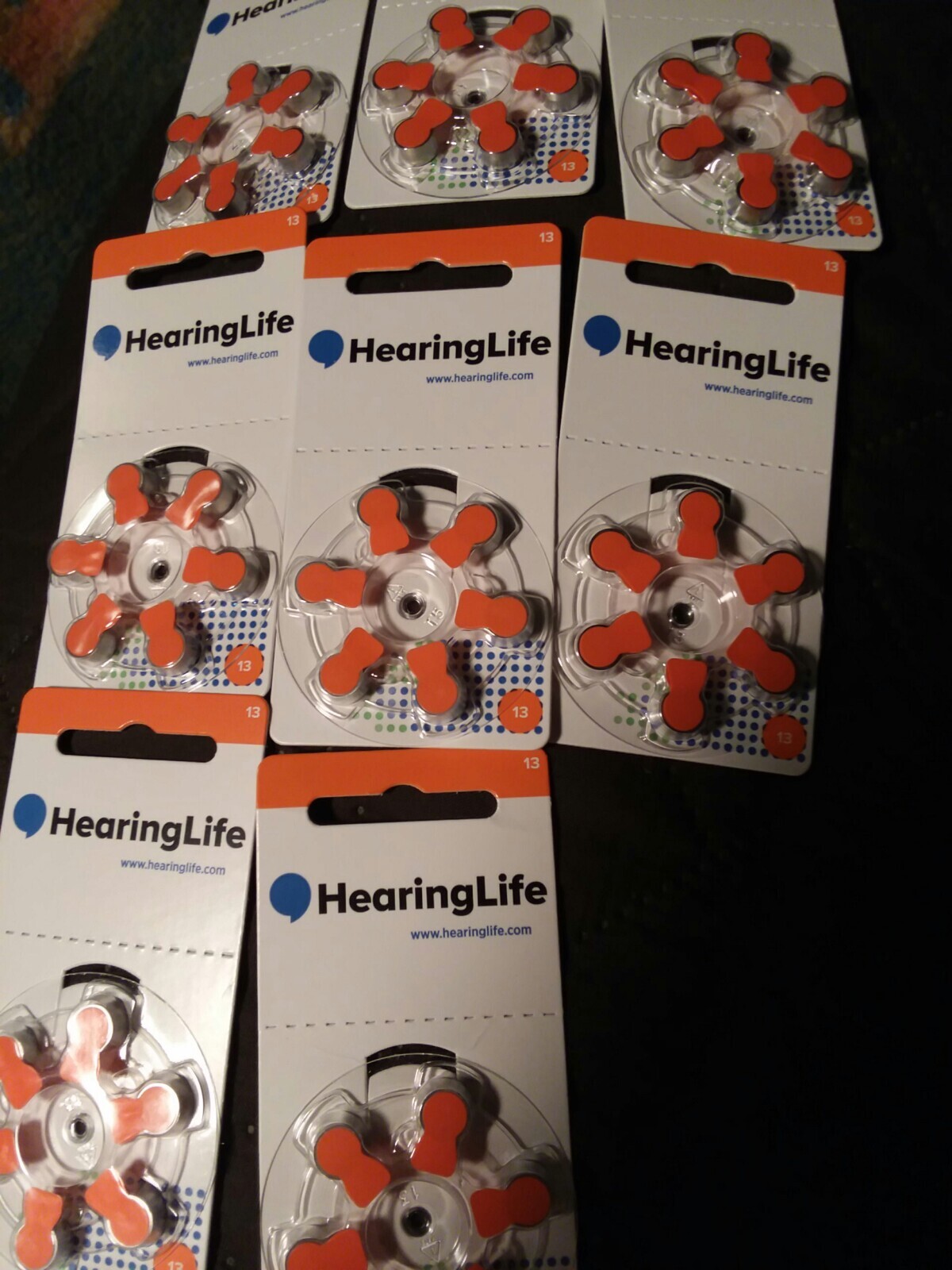 51 New HEARING AID BATTERIES #13 HEARING LIFE HL13LT-6 8 Packs in box Exp 2027
