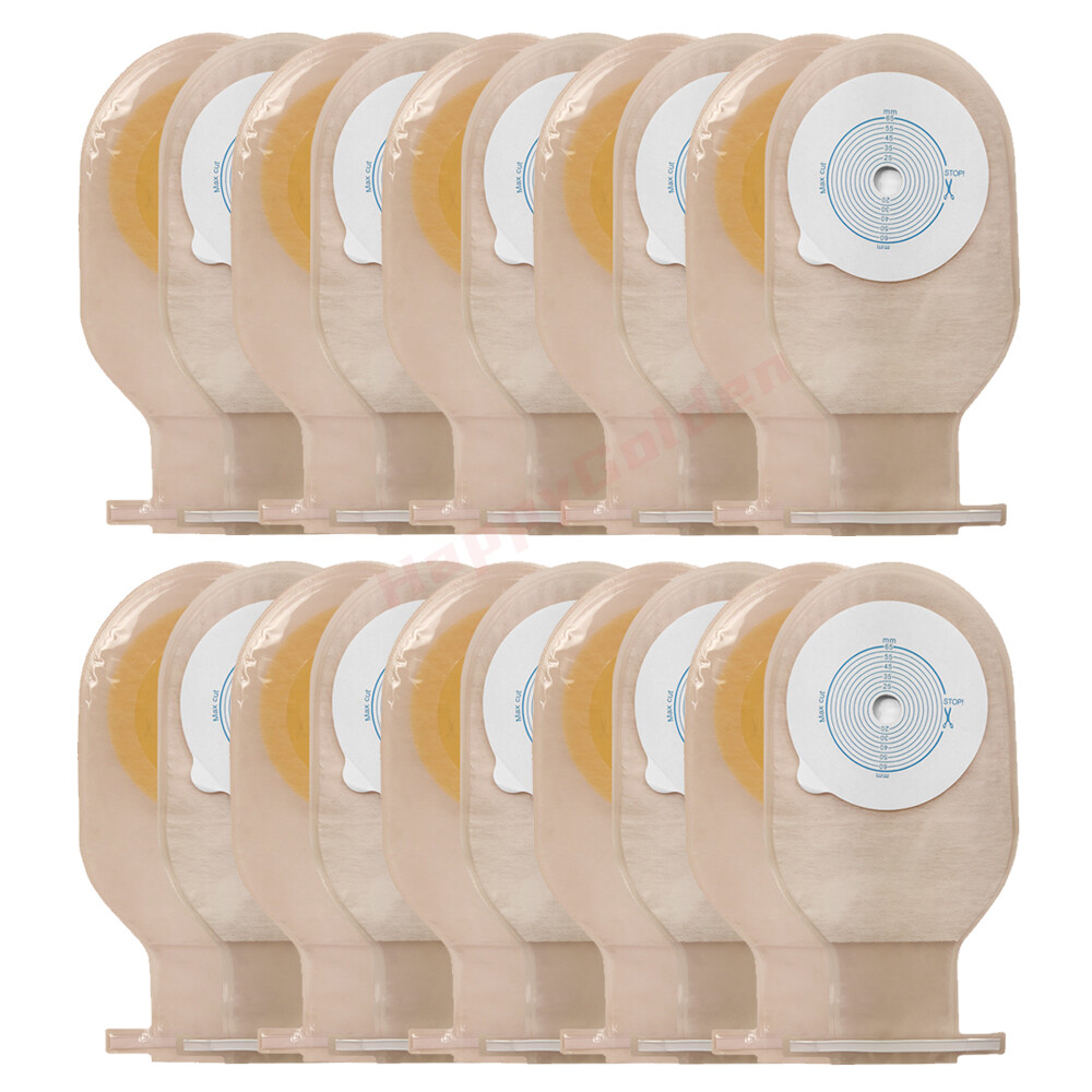 20Pcs Colostomy Bag with Closure, Ostomy Supplies, One-Piece Ostomy Bags