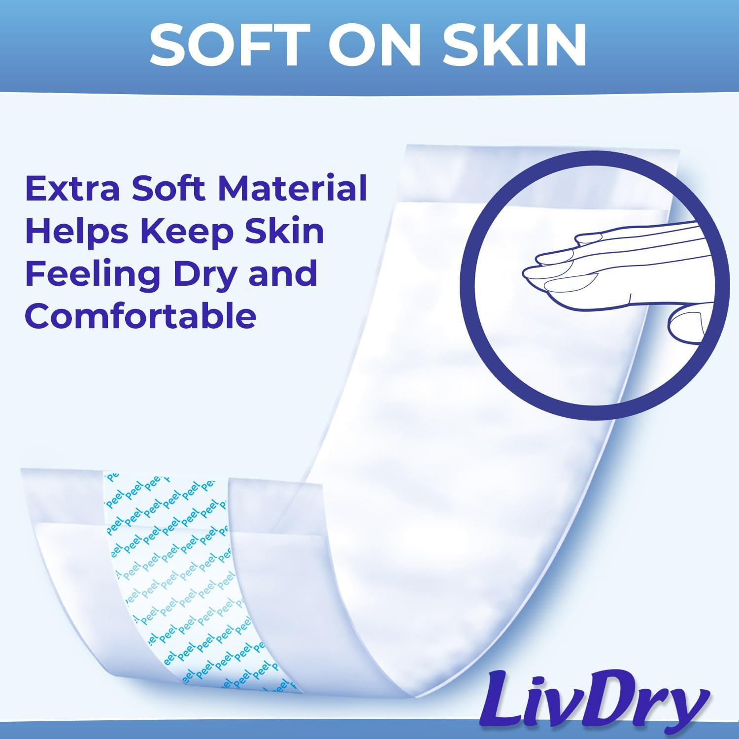Livdry Incontinence Booster Pads, Use with Adult Diapers for Women and Men, Extr