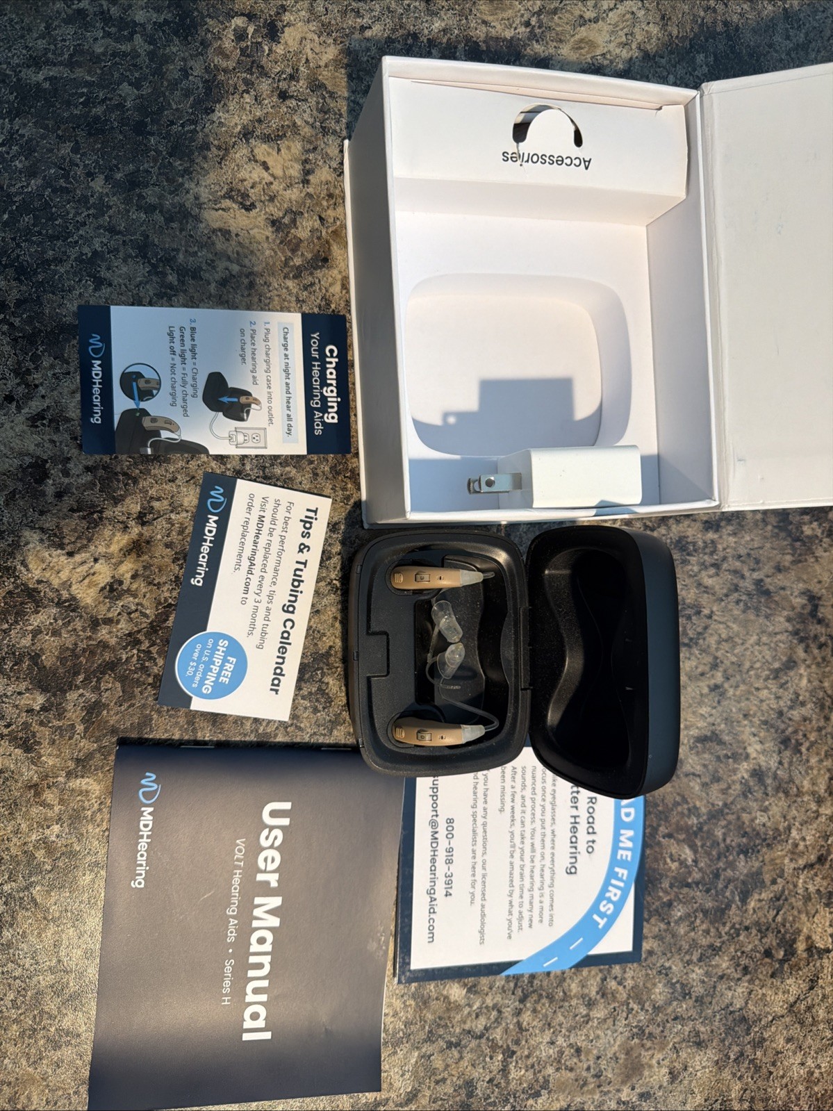 MD Hearing VOLT Series H Digital Rechargeable OTC Right Hearing Aid & Charger