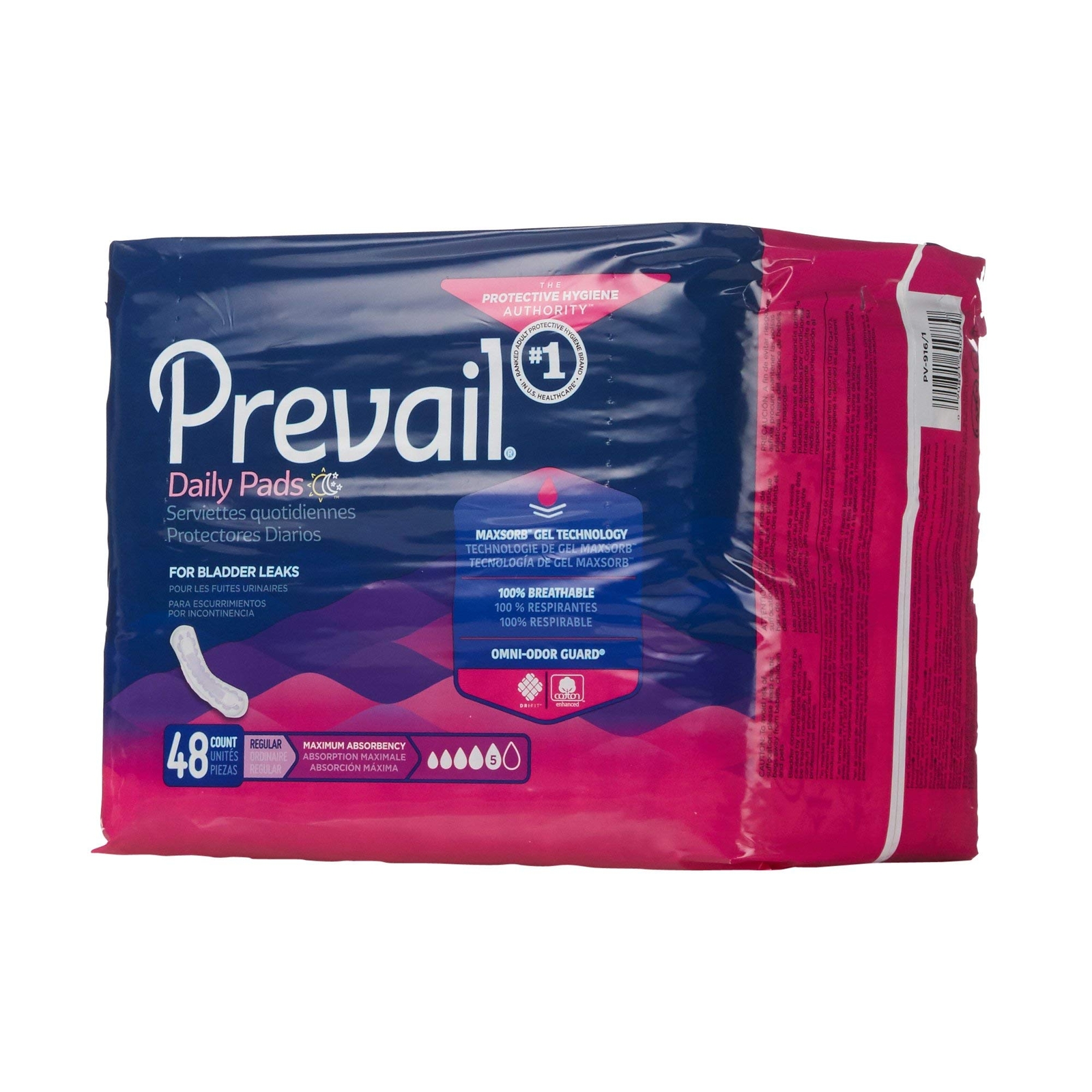 Prevail Bladder Control Pads, Breathable AirMax Layer, Maximum Absorbency, 11