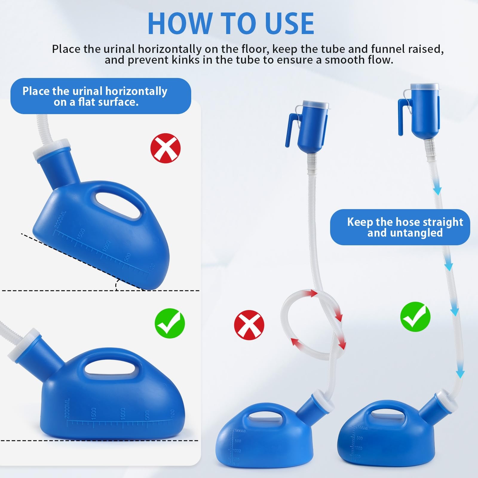 ONEDONE Urinals for Men – Portable Urinal 1 Count (Pack of 1), Blue