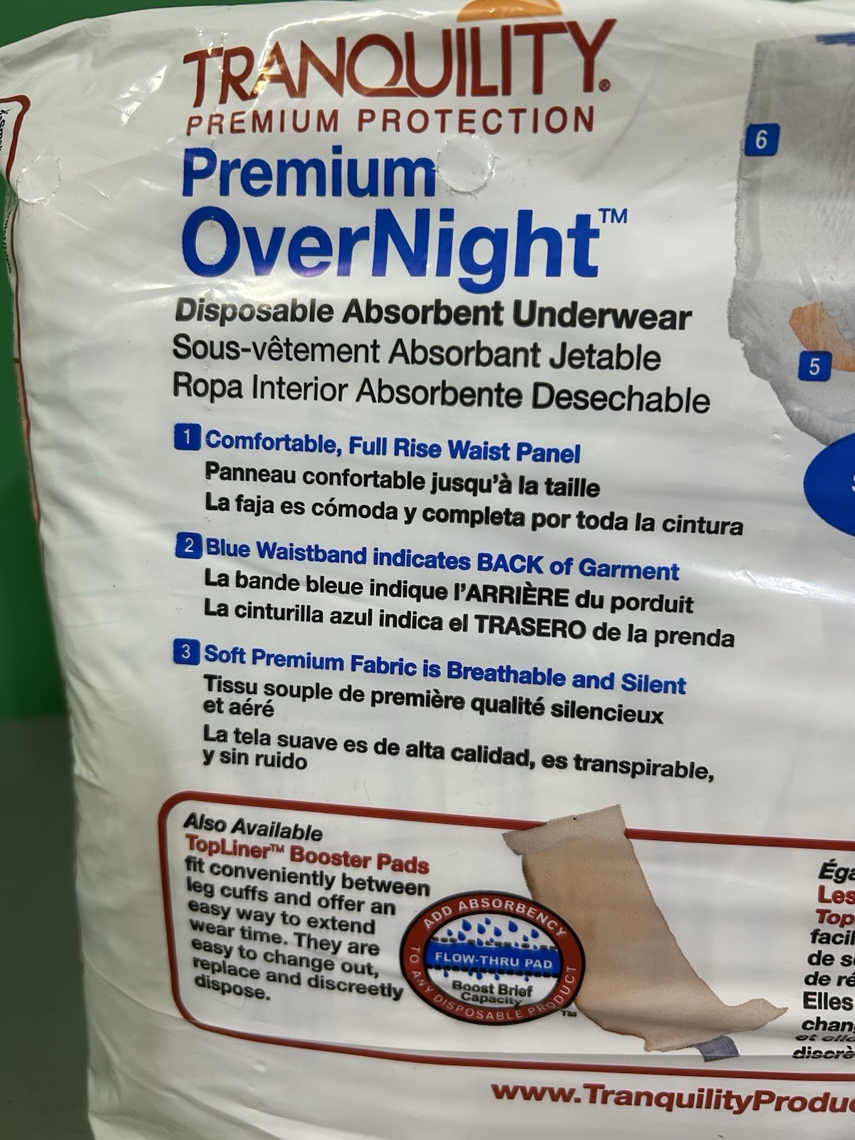 TRANQUILITY Large Premium OverNight Disposable Absorbent Underwear (16 CT) New