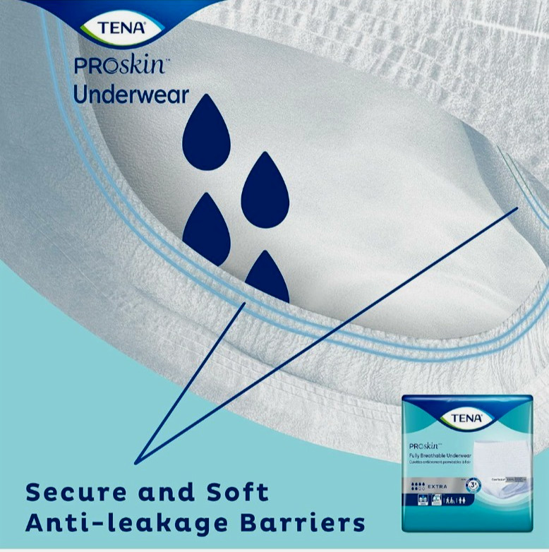 32 Count TENA Adult Extra Absorbent Underwear Small 25”-35″ Free Shipping 2×16