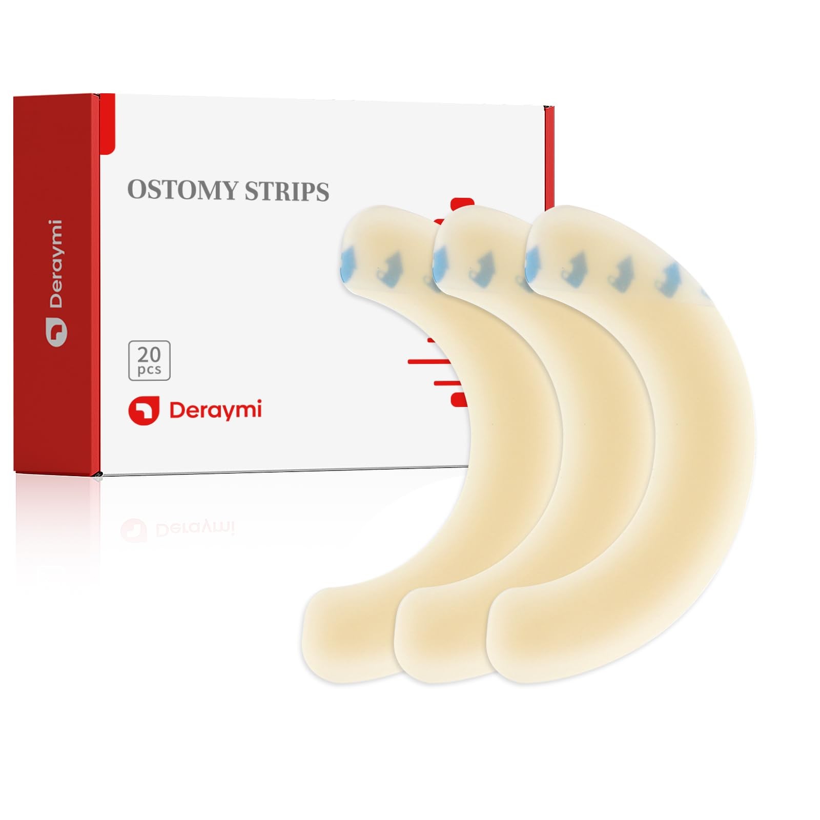 20 PCS Ostomy Barrier Strips, 2 MM Thickness Elastic Colostomy Tape to Stop L…