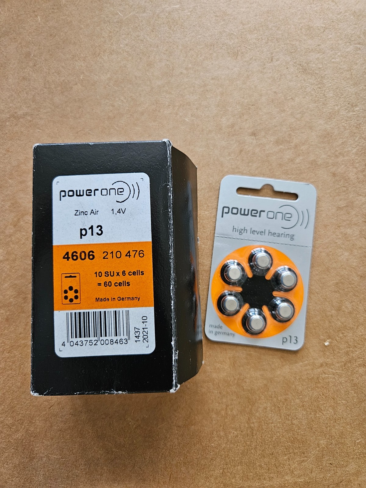 POWER ONE HEARING AID BATTERIES #P13 17 PACKS OF 102 EXP 10/21 &2/18
