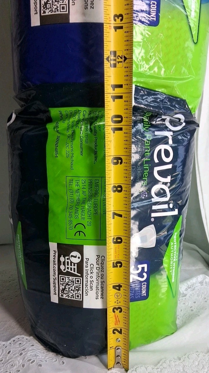 Lot Of 2 Prevail Incontinent Pad 12.5″ S Pant Liner Light to Moderate 52 Ct 104