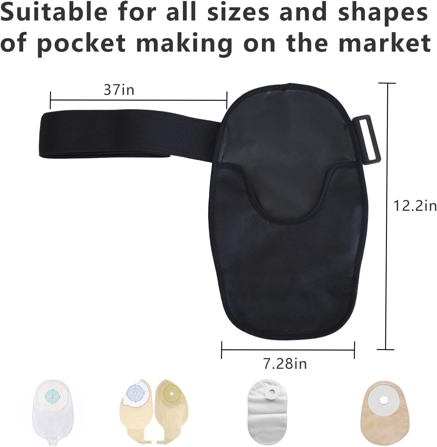 Universal Ostomy Bag Covers for Ileostomy Waterproof Adjustable Support Garment