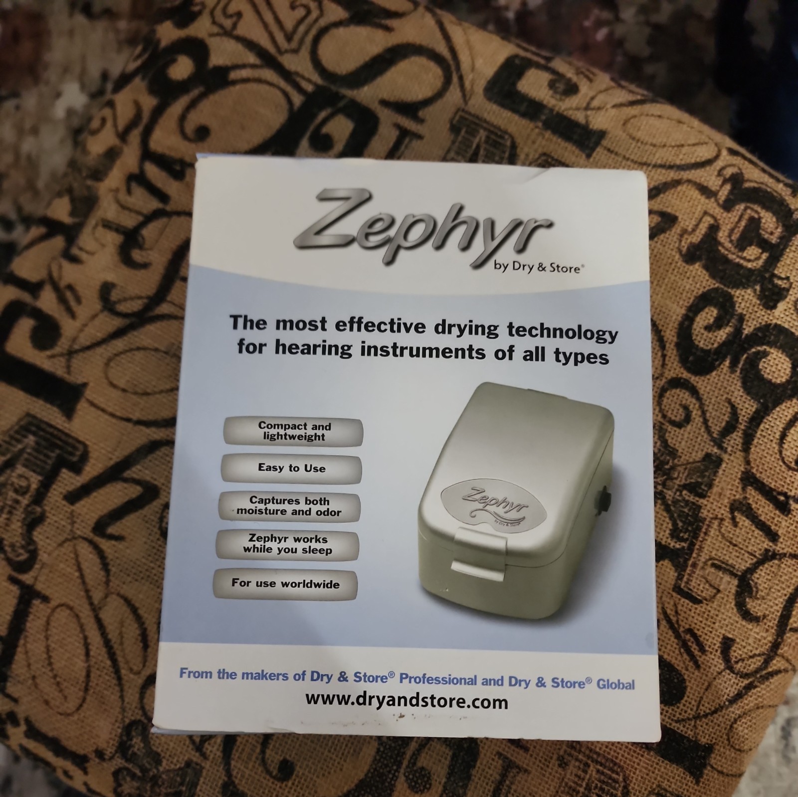 Zephyr by Dry & Store Hearing Aid Dryer Tinnitus Cochlear Ear Monitors NEW