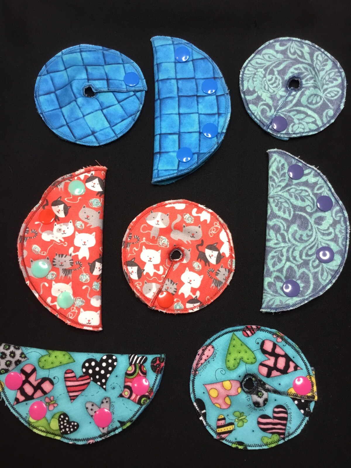 6 Button Buddies – GIRLS – Mickey, G Tube, J Peg Feeding Tube Button Covers Pads