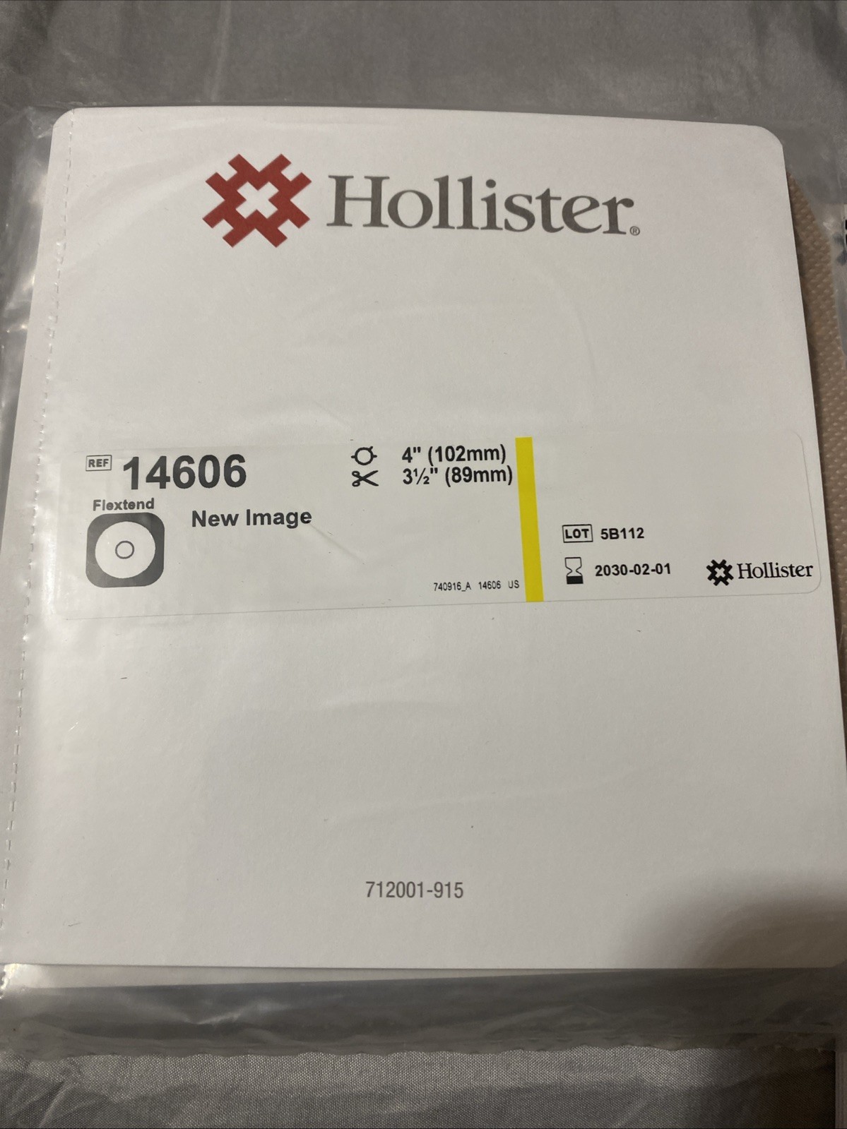 Hollister Trim to Fit Ostomy Barrier 102 mm Flange 5 per Box Exp.02/01/30