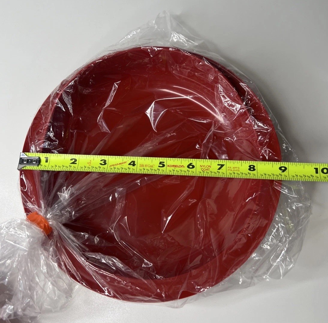 2 Pack Red High Sided Scoop Dish Plates Senior Eating Aide Plate AliMed New