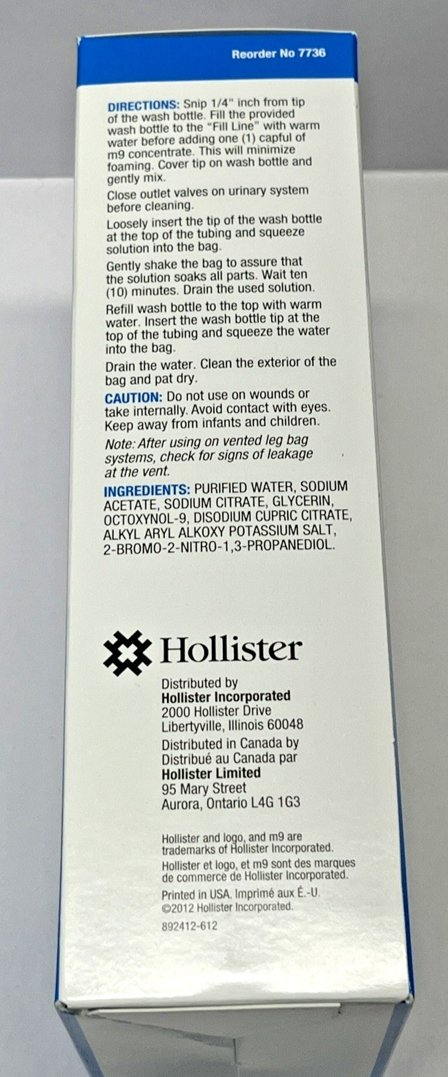 HOLLISTER M9 Cleaner/Decrystallizer, #7736, 16 oz w/Wash Bottle