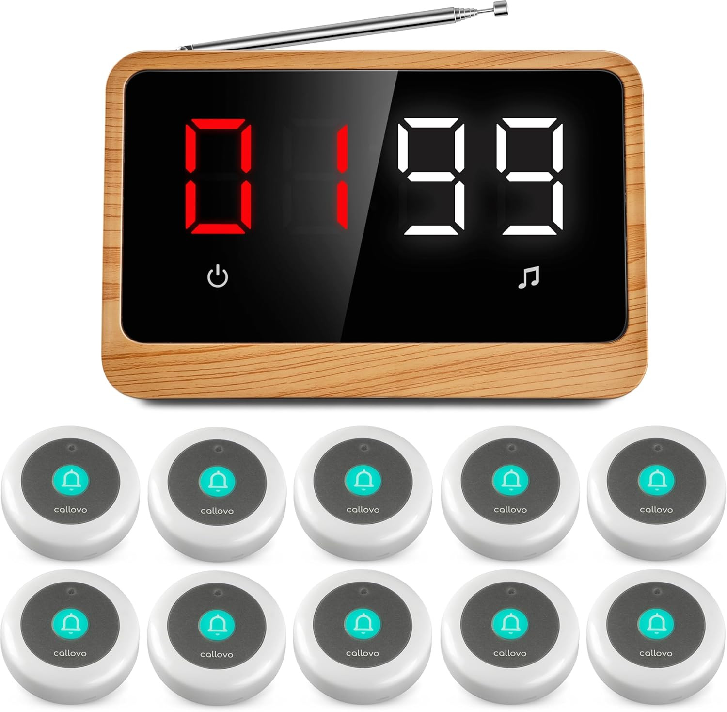 Wireless Call Light System with Call Buttons for Elderly at Home, Clinic, Assist