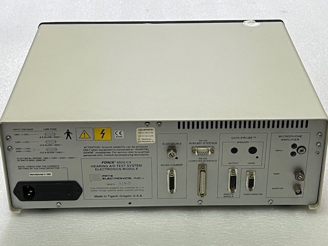 Frye Electronics FONIX 6500-CX Hearing Aid Test System Electronics Module Used