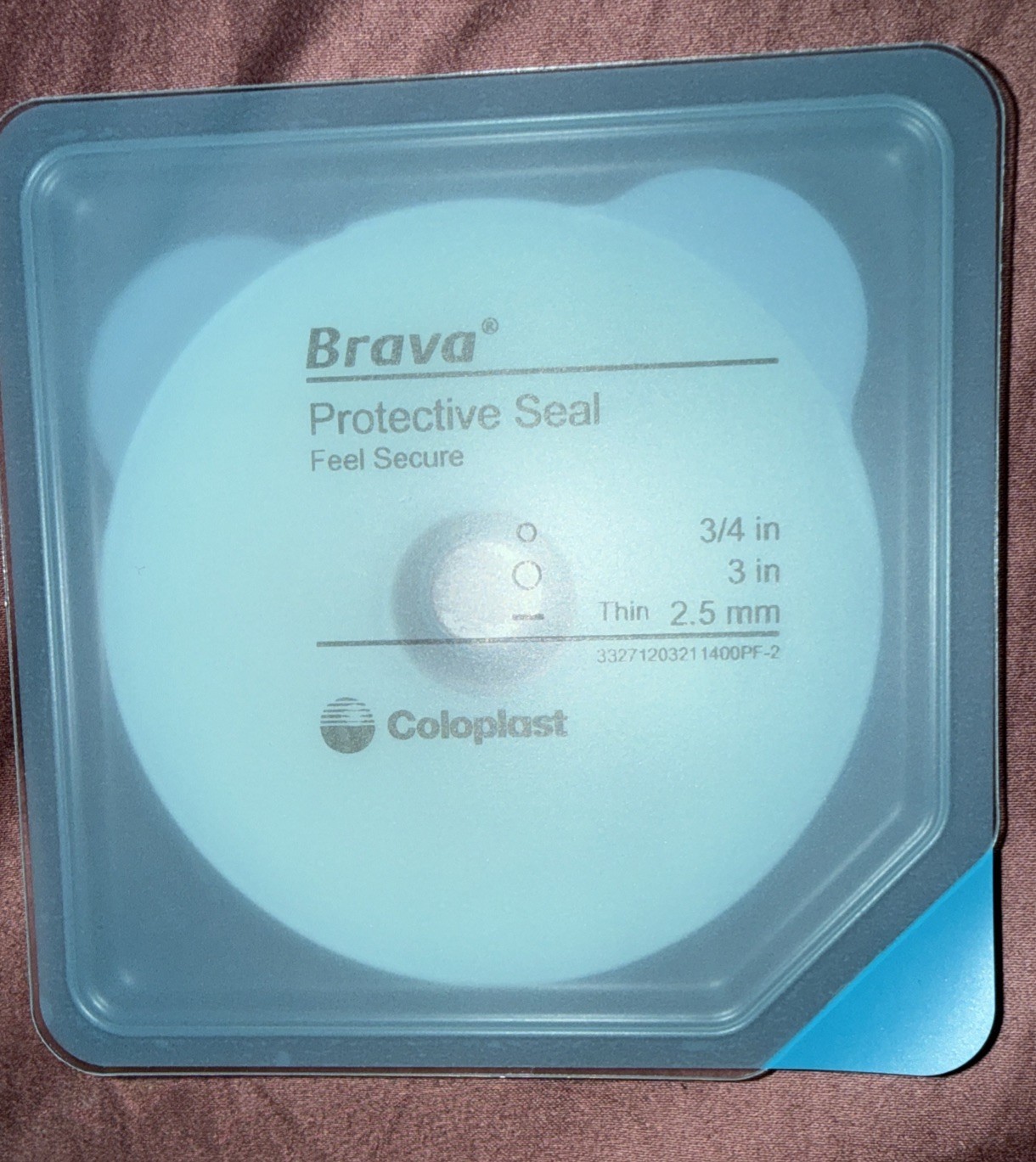 NEW COLOPLAST BOX (10) BRAVA PROTECTIVE SEALS 12032 3/4 Opening, 3” Diameter.