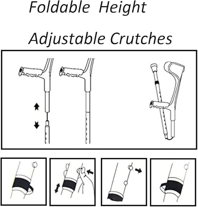 AngleMAX Mobility Red/Pink Folding Forearm Crutch, Lightweight Aluminum