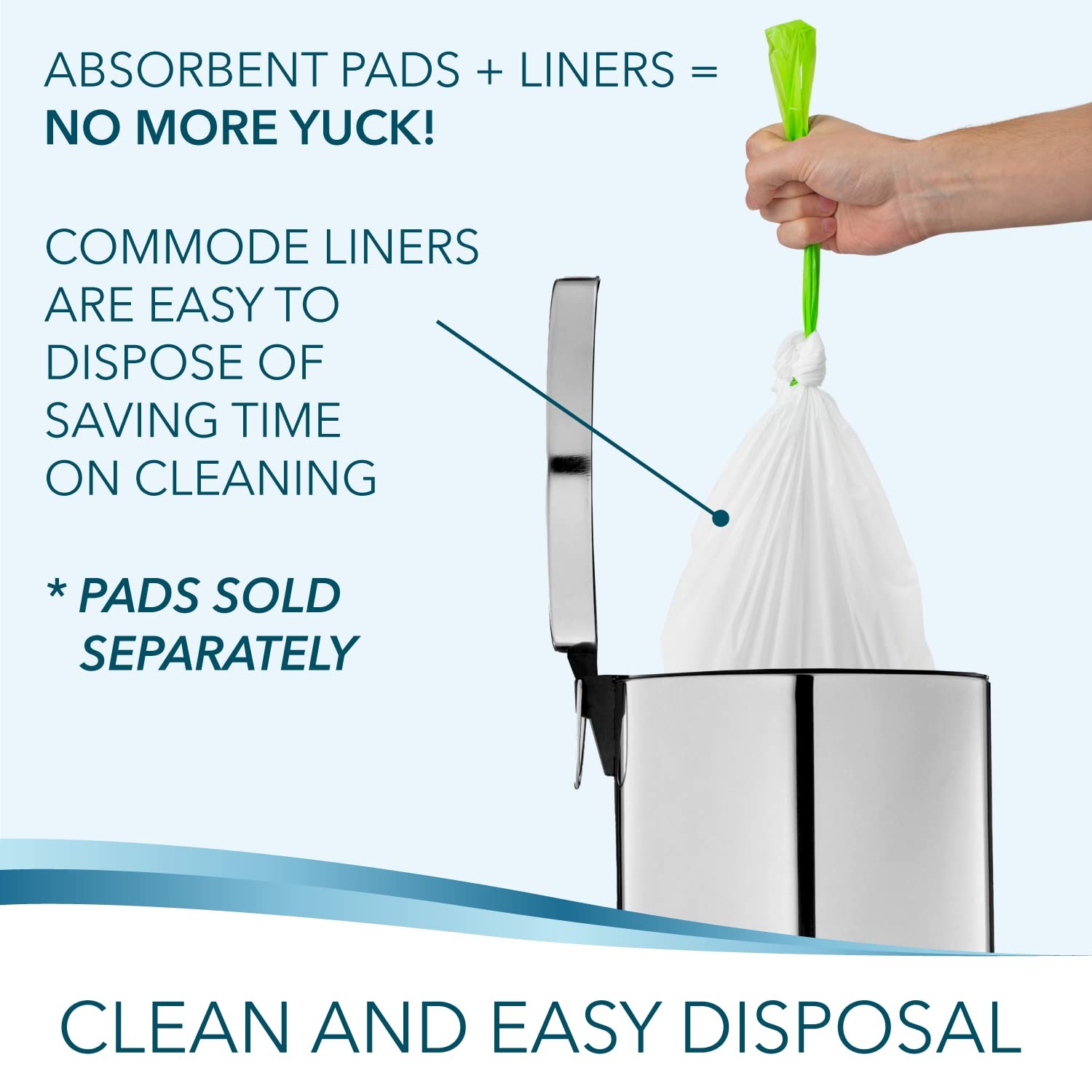 Bedside Commode Liners for Portable Toilet Chair Bucket and Bedpan | Value Pa…