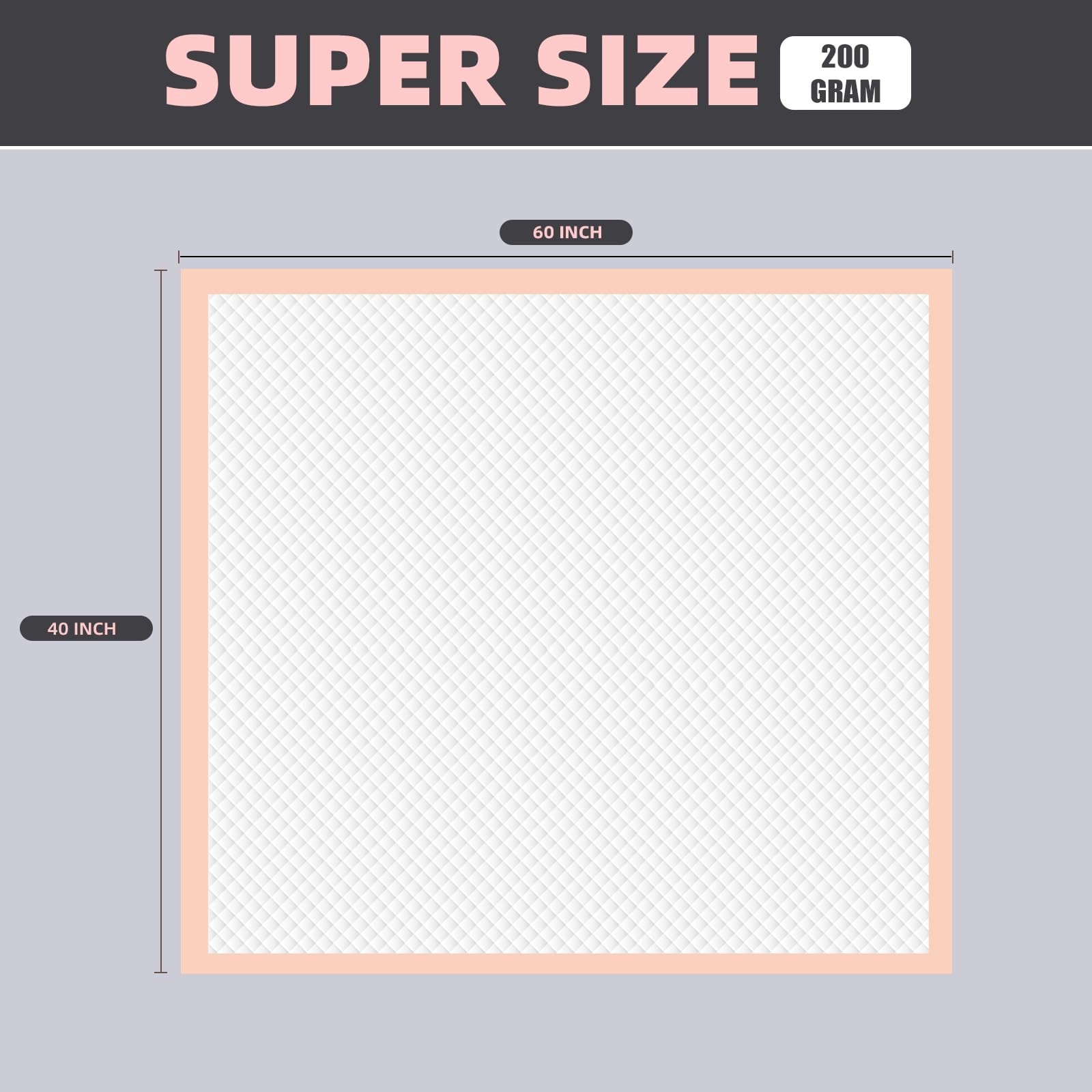 Oversized Bed Pads 40″ x 60″(20 Counts), Heavy Duty Ultra Absorbent Underpads…