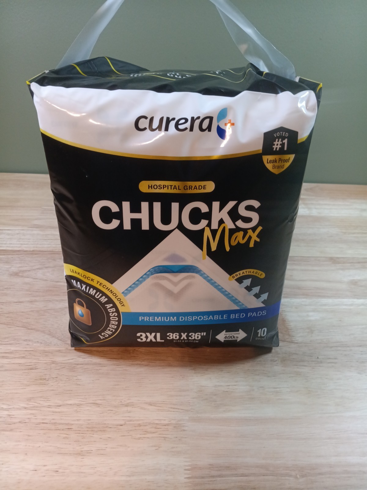 Curera Chucks Max Absorbency Bed Pads 3XL 36×36 Leaklock 10 Pack New Sealed