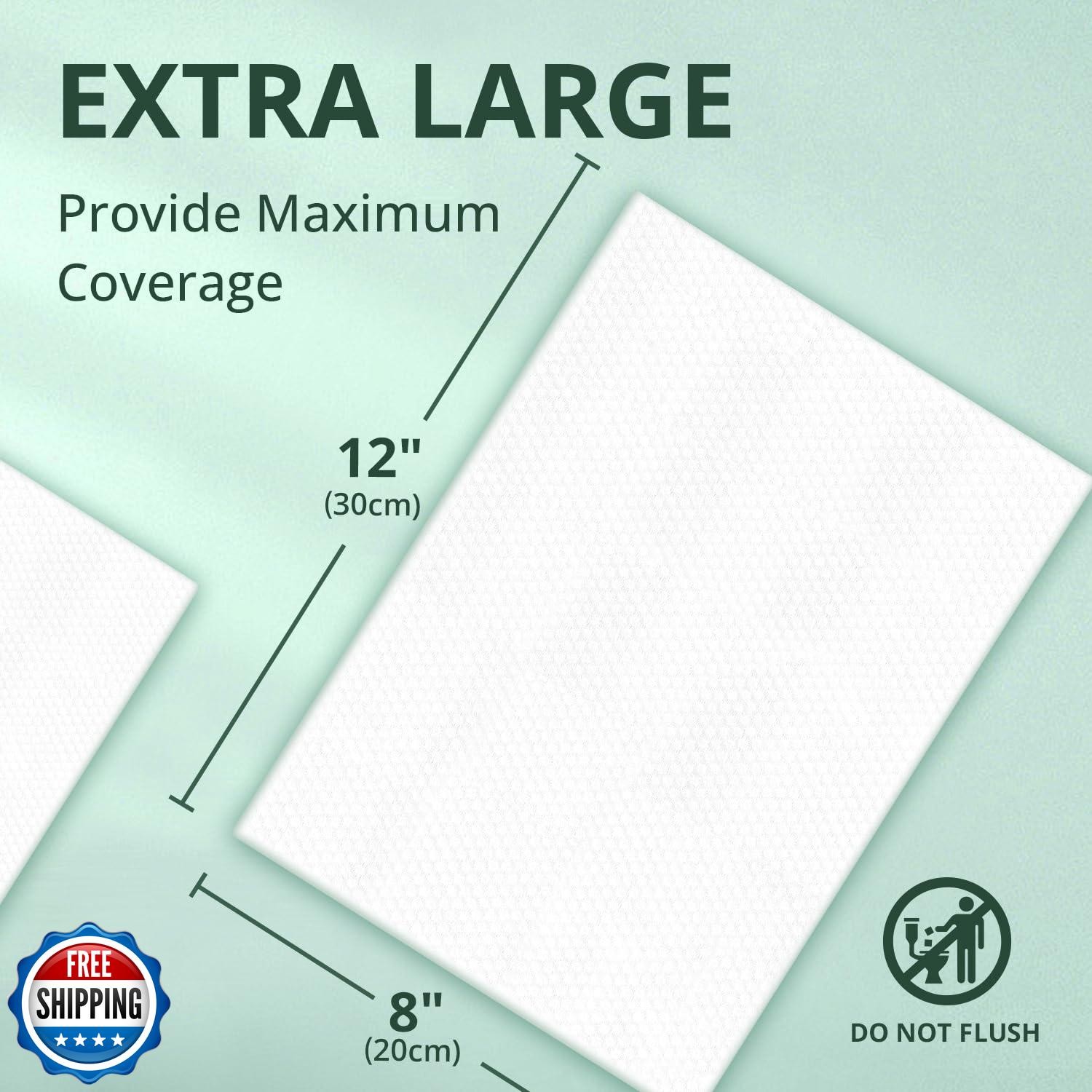 WhyWorry Wet Wipes for Adults, 8″x12″ Extra Large Body Cleansing Wipes for El
