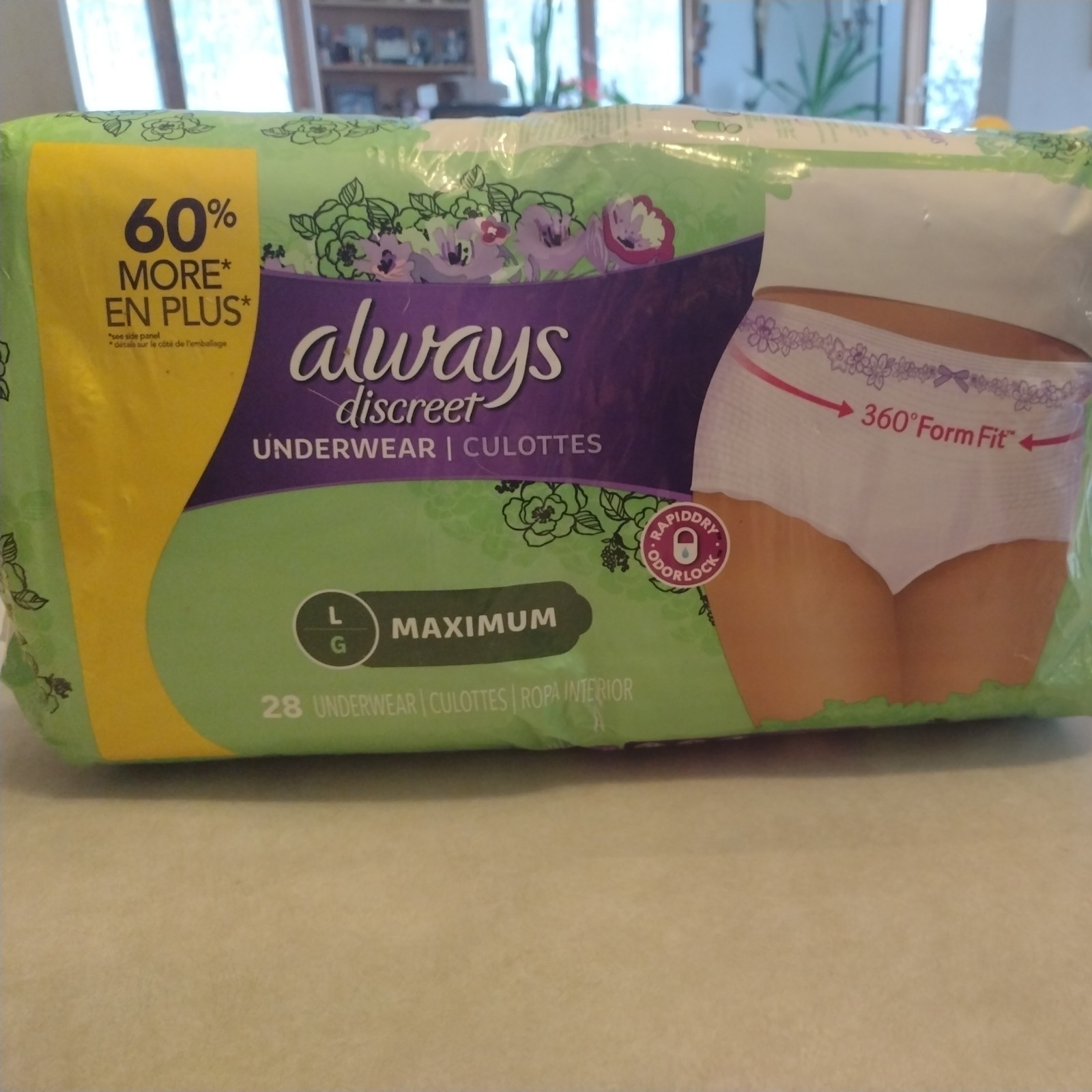 Always Discreet L/G Large 28 ct Underwear For Women
