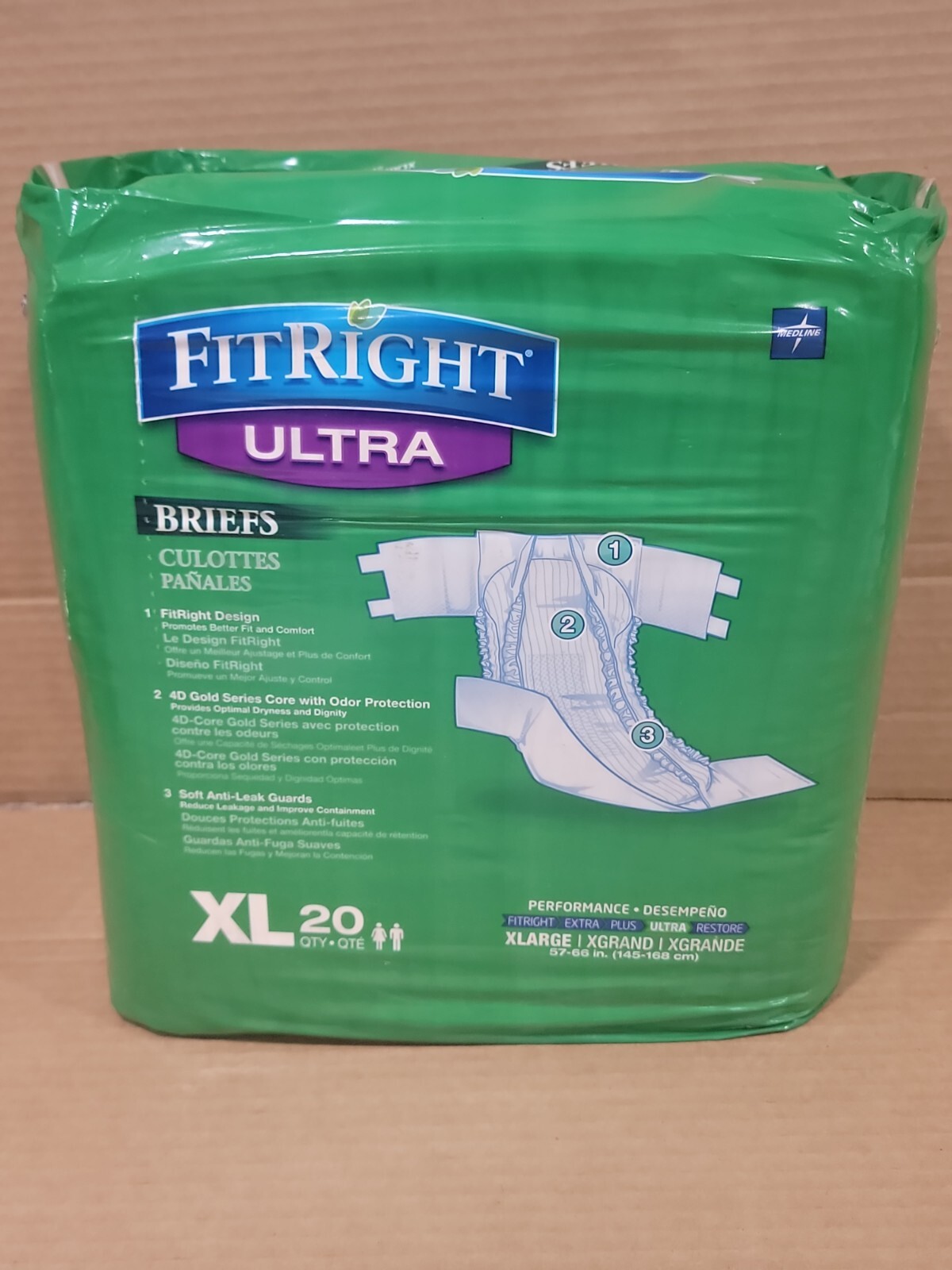 FitRight Ultra Briefs XL 57-66″ 20 Count