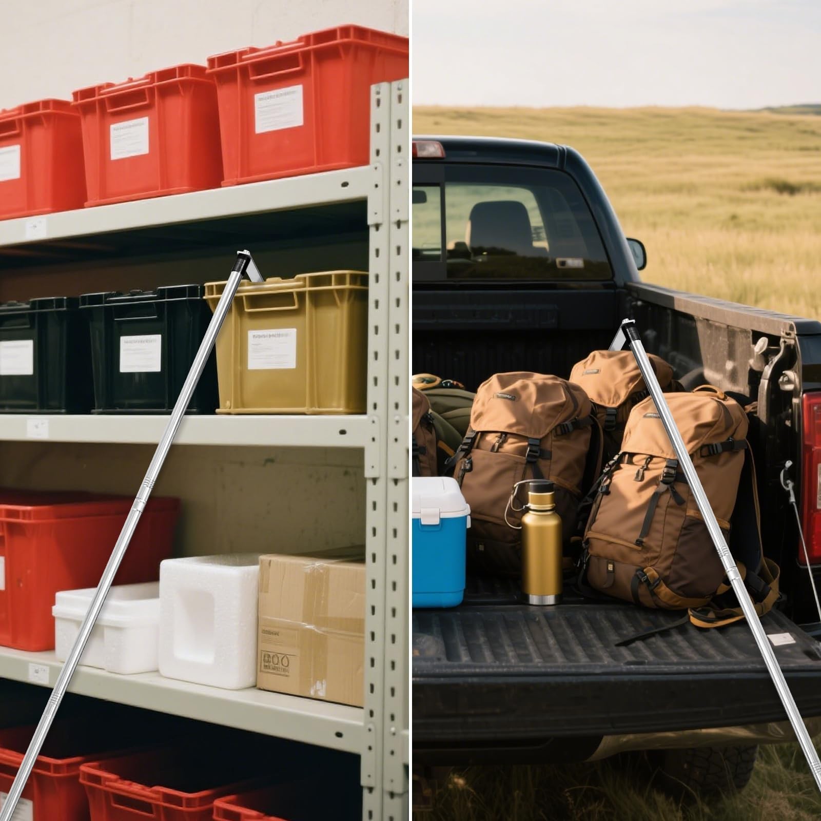 Truck Cargo Grabber – 34-70 Inch Sturdy Pickup Truck Bed Cargo Retrieval Pole…