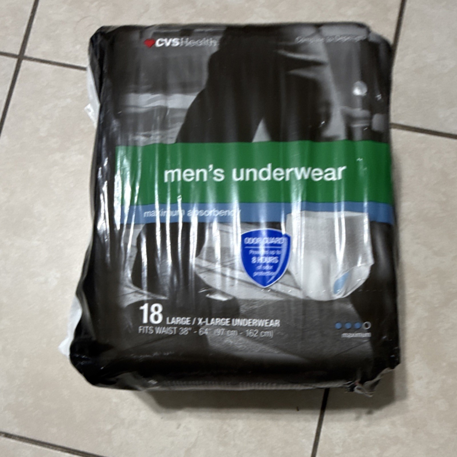 CVS Health Incontinence Pants Maximum Absorbency Men L/XL White Odor Guard 18pk