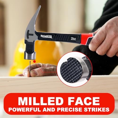 20 oz Heavy Duty One-piece Forged Hammer, Straight Claw 20 oz Claw Hammer
