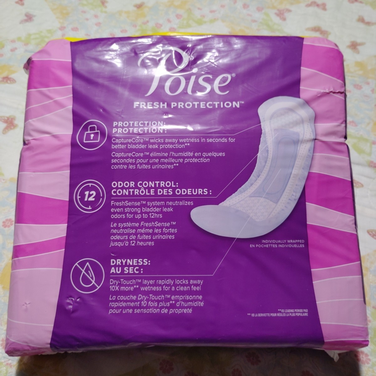 POISE Incontinence Pads Ultimate Absorbency Long Length Postpartum 45 Count