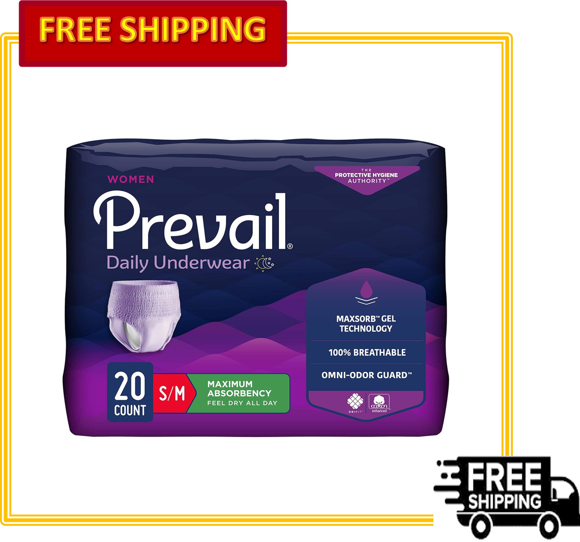 Prevail Daily Underwear Disposable Underwear for Women with Maximum Absorbency