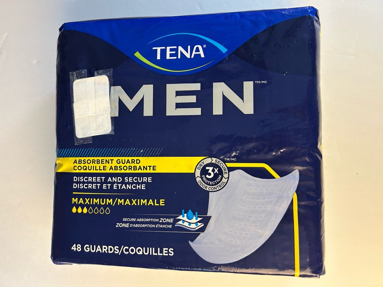 Tena Incontinence Guards for Men Moderate Absorbency 48 Count New Sealed