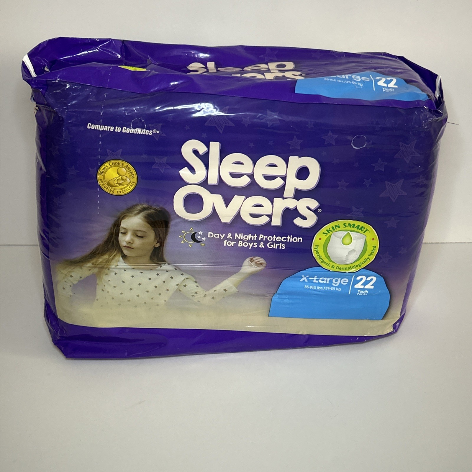 Sleep Overs Youth underwear 85-140 lbs X-Large 22 Pack NEW SEALED – Boy/Girl