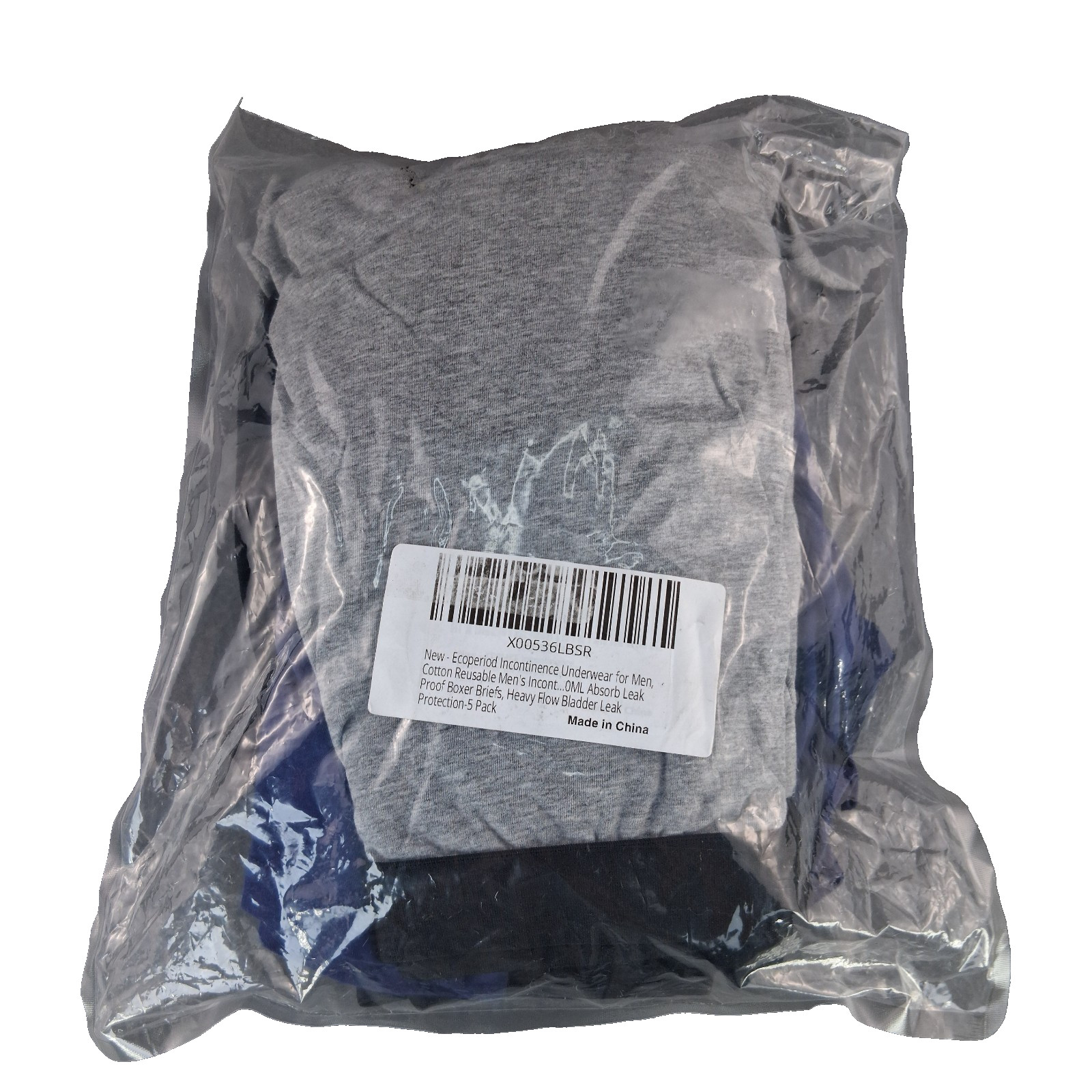 Ecoperiod Incontinence Underwear for Men Boxer Briefs Small 5 Pack